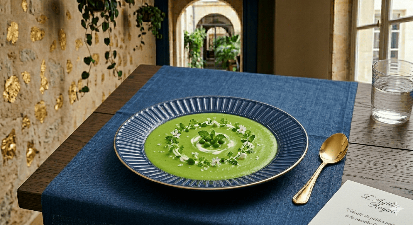 Velouté de Petit Pois Restaurant La Cour